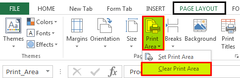 Print Area Example 1-4