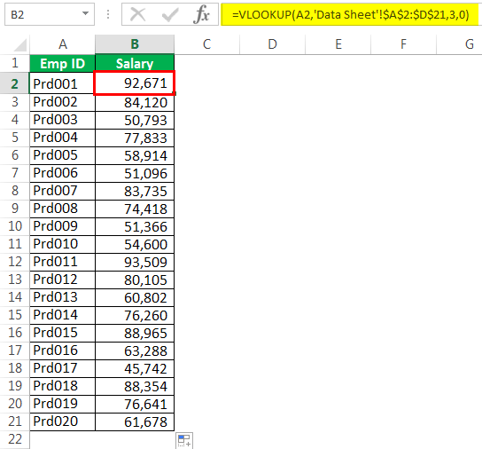 Vlookup From Anothersheet Example 2-6