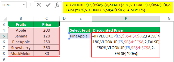 Vlookup with If Example 3-1