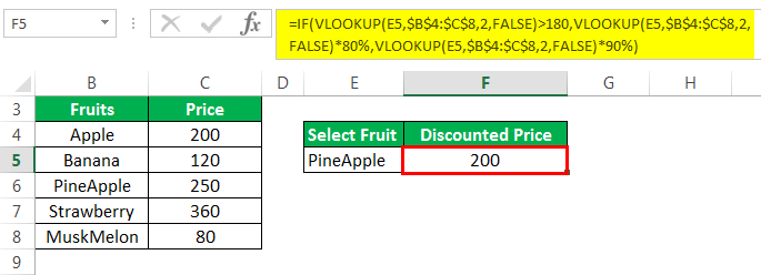 Vlookup with If Example 3-2