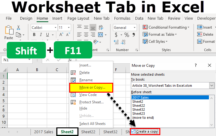 Worksheet Tab in Excel | How to Work with Excel Worksheet Tabs?