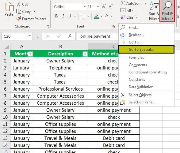 Find and Select in Excel | Step by Step Guide to Find Text in Excel