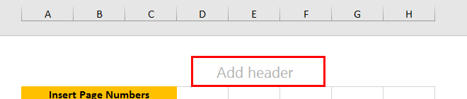 insert page number in excel example 1.2