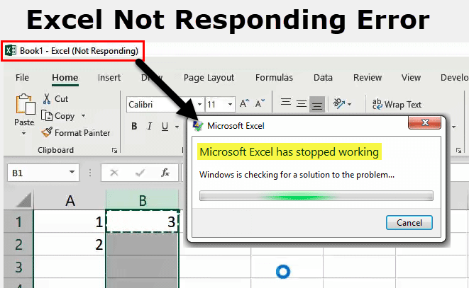 Excel Not Responding How To Fix This Error With Examples