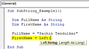 SubString VBA Example 1-2