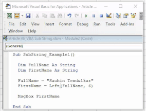 VBA SubString | How to Extract Substring using VBA Functions?