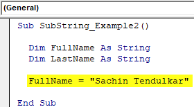 SubString VBA Example 2-1