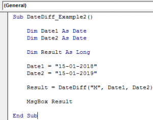 VBA DateDiff | Step by Step Example to use DateDiff VBA Excel Function