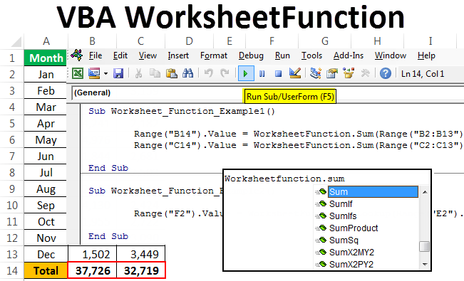  VBA Worksheet Function How To Use WorksheetFunction In VBA 