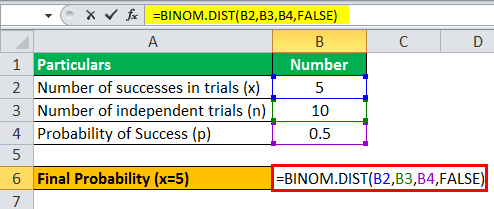 calculate binomial distribution example 4.4