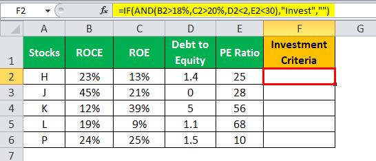 If and in Excel example 3.2 output