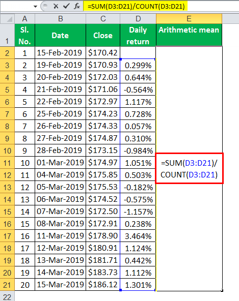 Arithmetic calculation example 2.2
