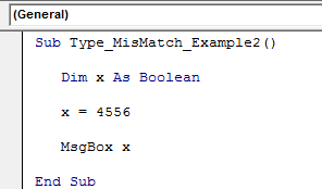 vba mismatch example 2.1