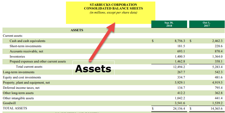 Component of Financial Statements - Balance Sheeet Asset