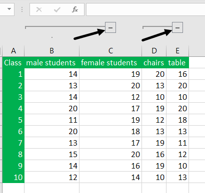 Grouping rows and Columns in excel