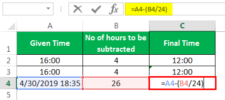 Subtract time Example 3-3