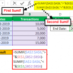 SUMIF Between Two Dates - How To Sum Values?