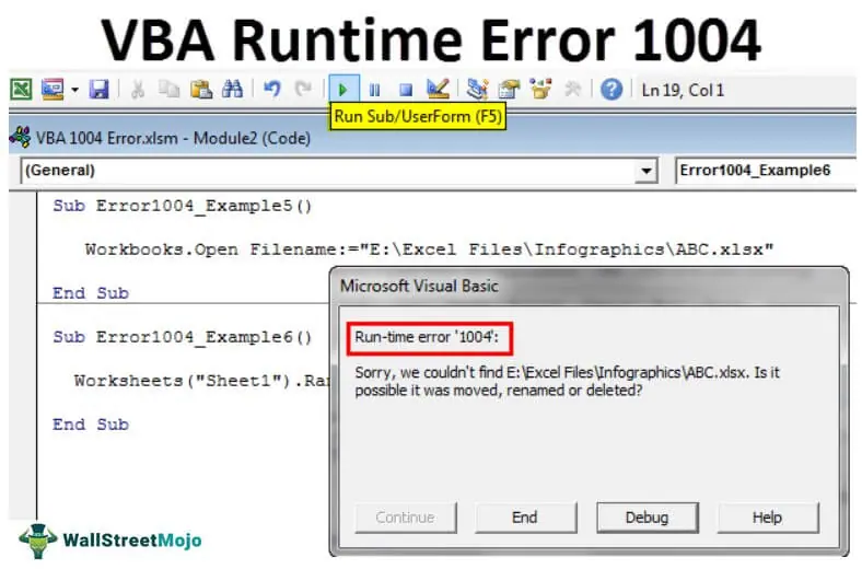 Vba Error Top Types How To Fix Runtime Error In Vba