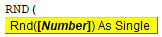 VBA RND Formula