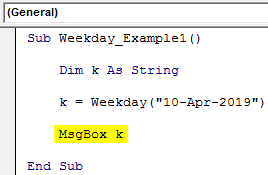 Wday Example 1-3