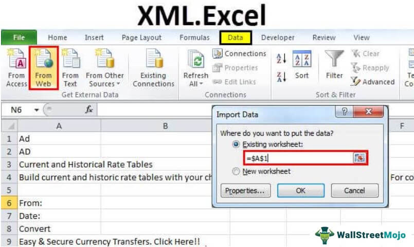 XML in Excel
