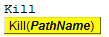vba delete file - kill method