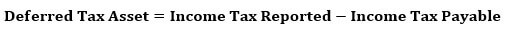 Deferred Tax Formula 1