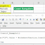 VBA COUNTIF (Examples) | How to use COUNTIF Function in Excel VBA?
