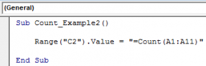 VBA Count | Count Numerical Values Using Count Function in Excel VBA