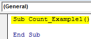 VBA Count Example 1
