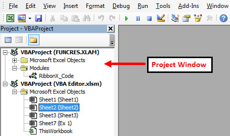 visual basic editor in excel VBE step 3