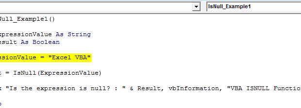 VBA ISNULL Function | How to Use VBA ISNULL() to Find Null values?