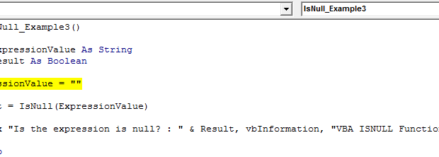 VBA ISNULL Function | How to Use VBA ISNULL() to Find Null values?