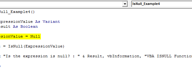 VBA ISNULL Function | How to Use VBA ISNULL() to Find Null values?