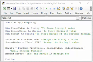 VBA StrComp | Compare Strings in VBA using StrComp Function
