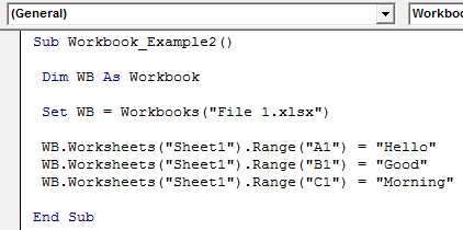 VBA Workbook Example 2-2
