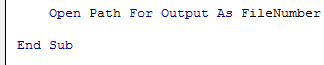 VBA Write Text Example 2-3
