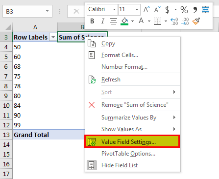 excel pivot table example 1.1