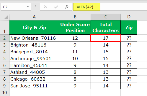 Extract Number from String Excel Example 1-5