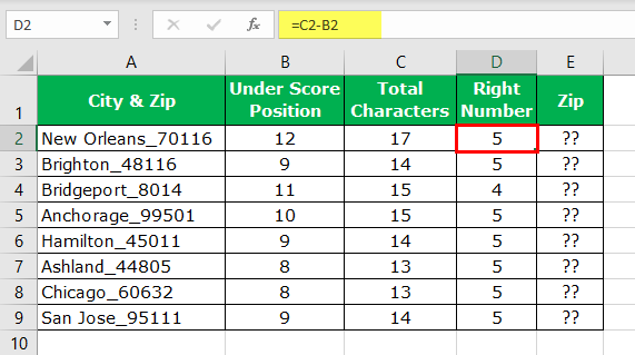 Extract Number from String Excel Example 1-6
