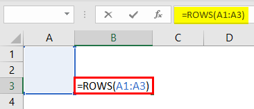 Rows Function in Excel Example1.2