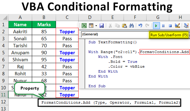 VBA Conditional Formatting | Apply Conditional Format ...
