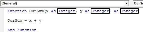 User Defined Function in Excel VBA Example 1-11