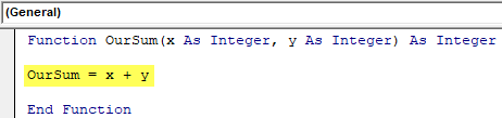 User Defined Function in Excel VBA Example 1-3