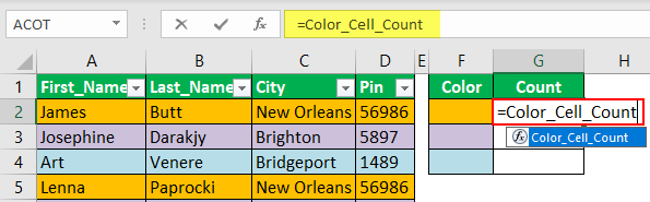 Count Cells using VBA Code 1-2