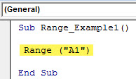 VBA Selection Range Example 1