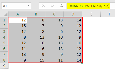 randbetween example 3.1