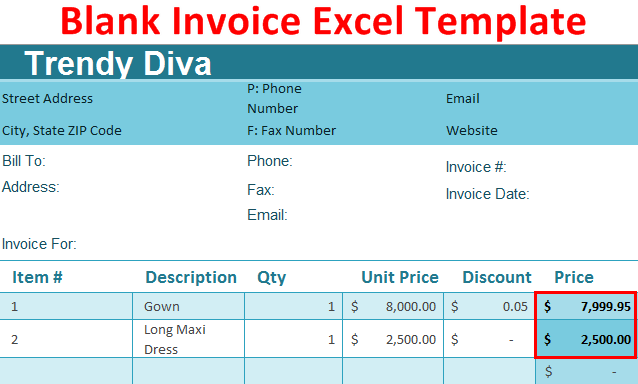 Invoice Template In Excel from www.wallstreetmojo.com