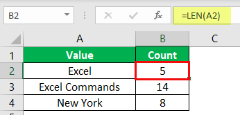 Excel Commands Example 7-1