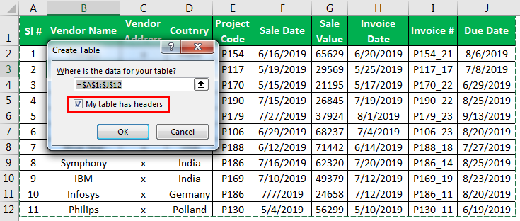 Excel Database Template Example 1-3